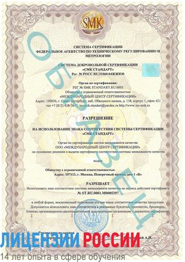 Образец разрешение Мирный Сертификат ISO/TS 16949